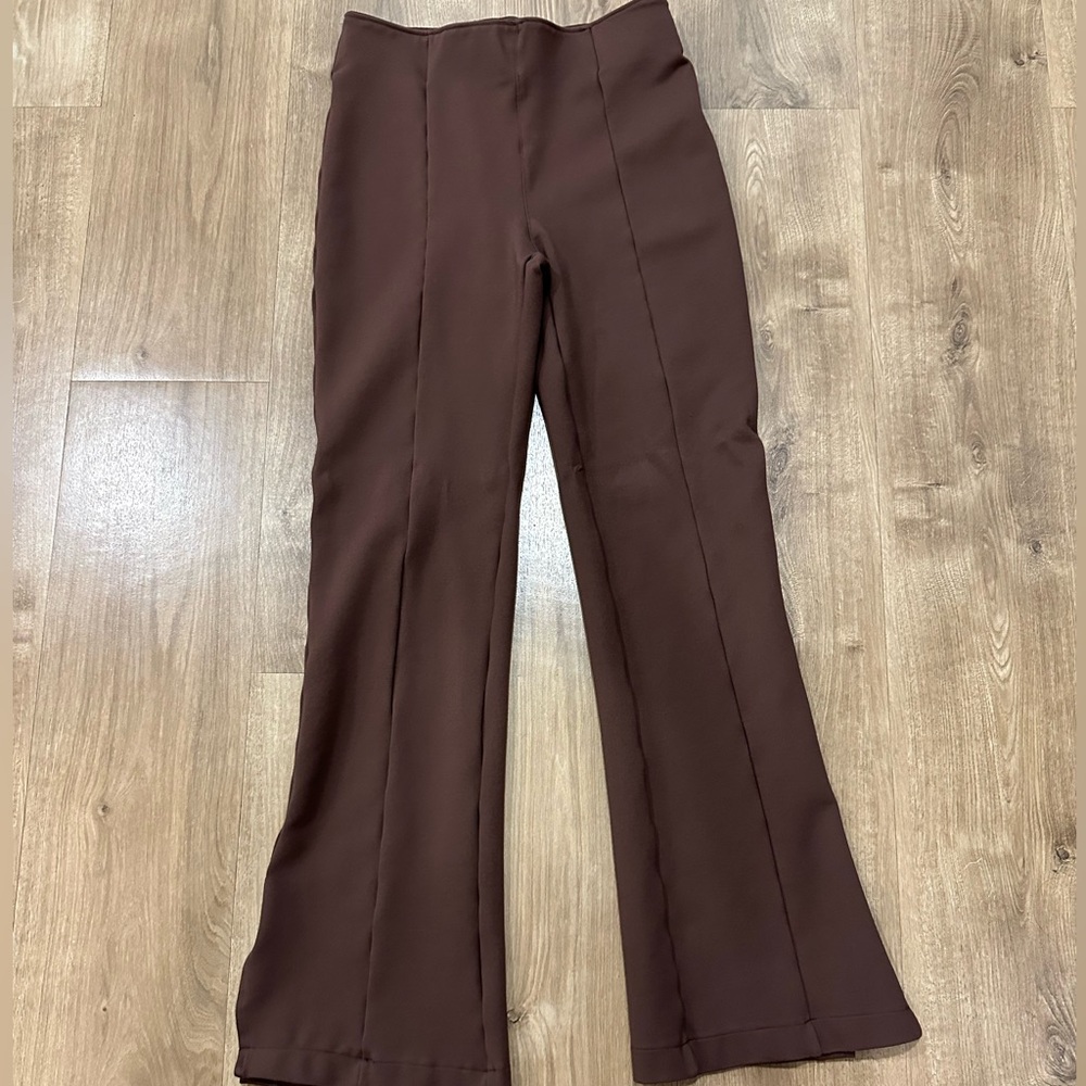 Espresso Brown Abercrombie & Fitch Flare Pants